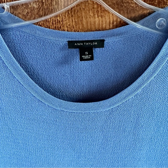 SOLD | Ann Taylor Blue Flare Sweater Dress | Size small - Picture 3 of 5